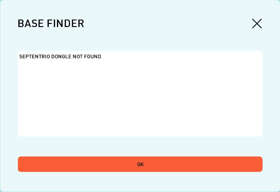 Base Finder no dongle found.