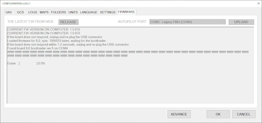 Flashing autopilot - Flashing the autopilot procedure.