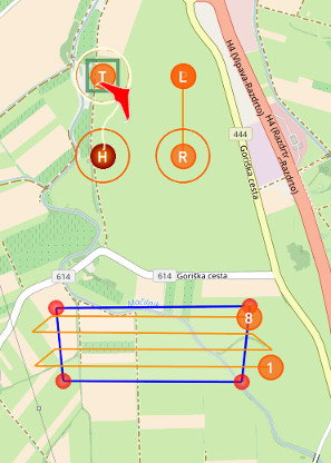 Take-off Mode - UAV loiters around T point.