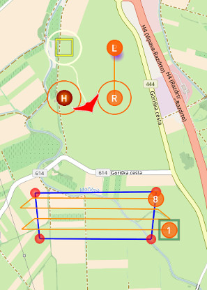 Navigation Mode - UAV flies towards the first waypoint.