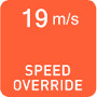 Speed override mode.